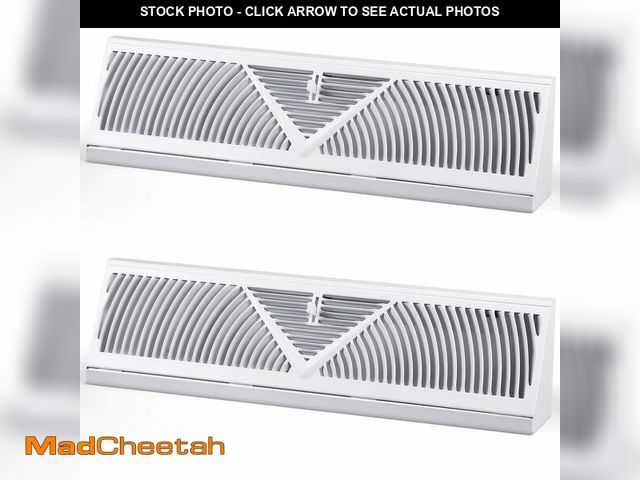 Lot 74-13956207 - Yaocom 2 Pack Baseboard Register Vent 18 Inch Duct Opening Size Vent Covers for Home Floor Diffuser ...