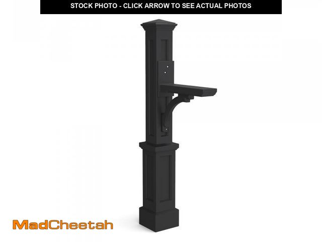 Lot 74-12165434 - Mayne Newport Plus Mailbox Post with Standard Arm Ã¢â¬â Weather-Resistant, Durable Classic Design...