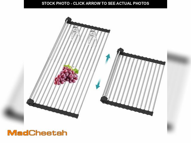 Lot 74-12969767 - BBXTYLY Extra Expandable Roll Up Dish Drying Rack,Over The Sink Drying Rack Sink Cover Kitchen Sink ...