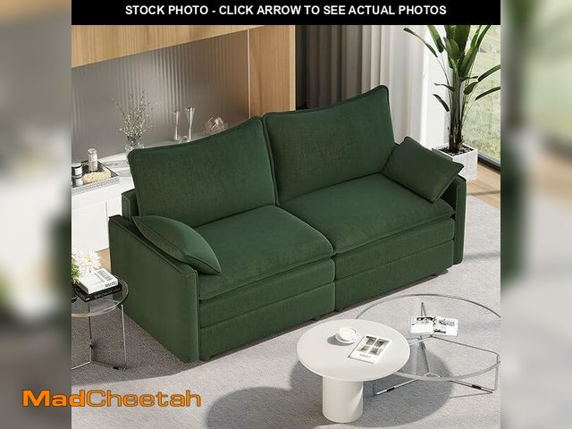 Lot 74-13073594 - Vesgantti 74" Loveseat Sofa (Without Armrest), Comfy Cloud Couch for Living Room Deep Seat Chenille ...