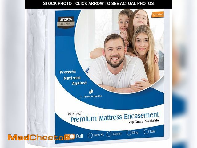 Lot 74-13844896 - Utopia Bedding Premium Waterproof Bed Bug Mattress Cover, Full Zippered Mattress Protector, 12 Inche...