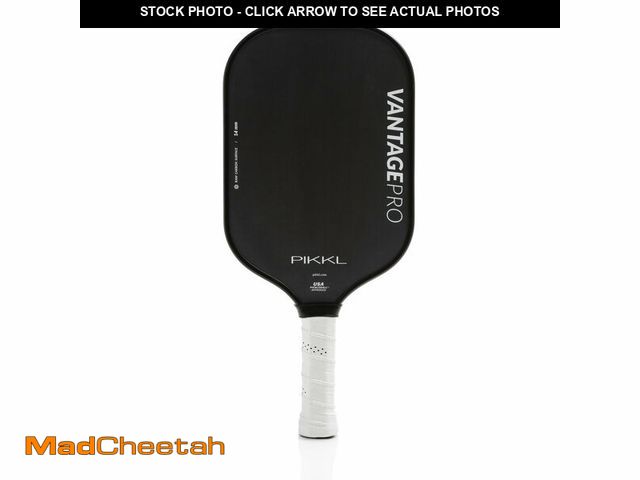 Lot 74-12504375 - PIKKL VantagePro Carbon Fiber Pickleball Paddle (Black, 14 mm) - USED