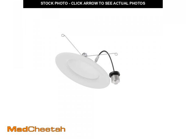 Lot 74-12533114 - EcoSmart 4 in. Integrated LED Recessed Retrofit Light Trim 5000K, (4-Pack) - UNUSED