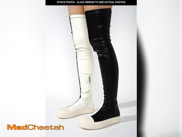 Lot 74-12377871 - Cape Robbin Twotone Knee High Boots Over Knee Boots for Women - Thigh High Boots for Women - Boots f...