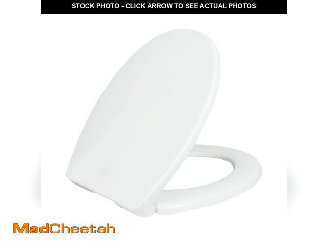 Lot 74-13952021 - LUXE TS1008R Round Comfort Fit Toilet Seat with Slow Close, Quick Release Hinges, and Non-Slip Bumpe...