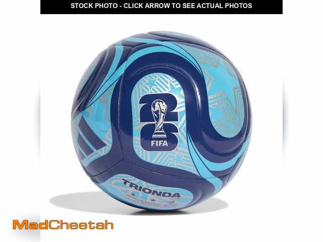 Lot 74-14294143 - Adidas Unisex-Adult World Cup Soccer Ball, Night Indigo/Semi Pink/Silver Metallic, 4 - USED