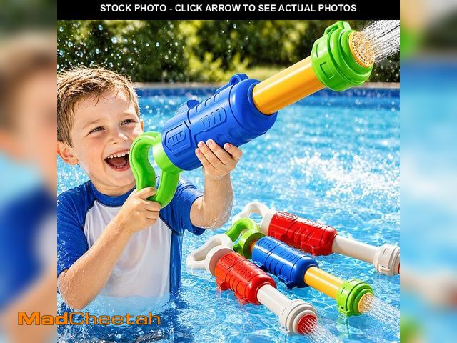 Lot 74-14215388 - XINNOVEL 4 Pack Water Guns for Kids Adults, Summer Outdoor Water Toys Swimming Pool Game, Beach Wate...