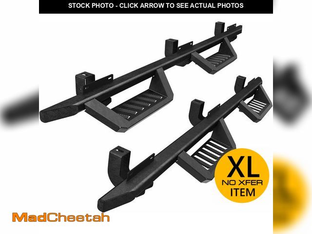 Lot 74-13075233 - Running Boards Compatible with 2018-2025 Jeep Wrangler JL 4-Door, 2-Stairs Side Step Rails, Bolt-on ...