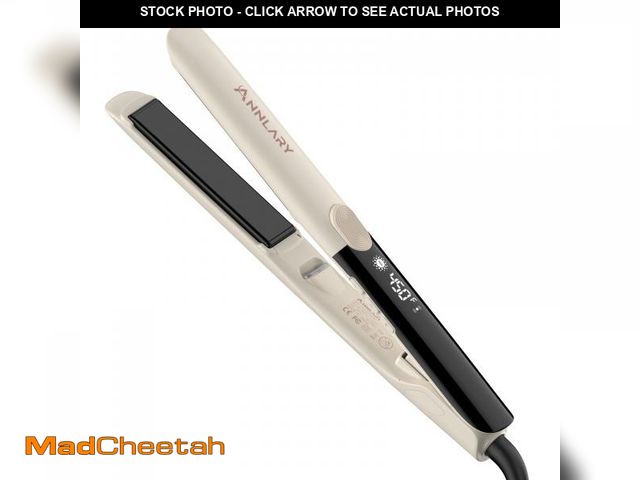Lot 74-12047585 - ANNLARY Hair Straightener, 1 Inch Flat Iron Straightener and Curler 2 in 1, Titanium Ceramic Ionic D...