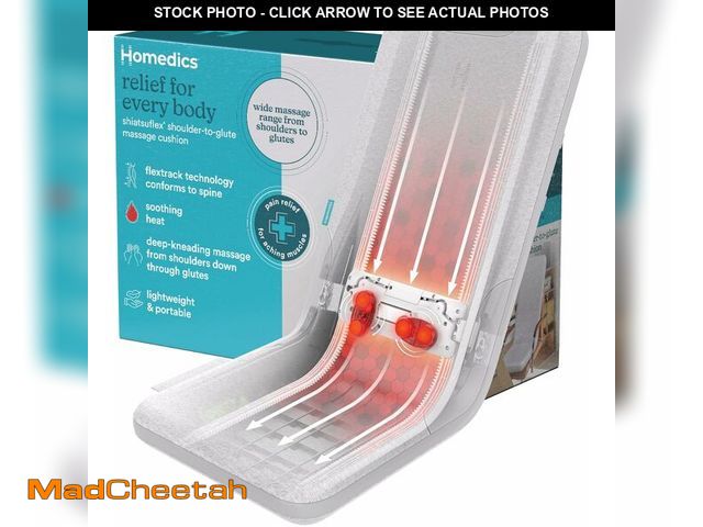 Lot 74-12918753 - Homedics ShiatsuFlex Massage Cushion, Advanced Shiatsu Therapy, FlexTrack Technology, Deep-Kneading ...