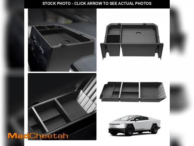Lot 74-12387201 - Epltion Lower Center Console Organizer Compatible with 2024 2025 Tesla Cybertruck Accessories Behind...