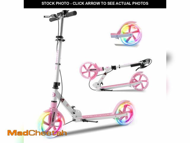 Lot 74-12800574 - Welmotive Kick Scooter for Kids Ages 6+ Teens &amp; Adults, with front handbrake and Rear Brake, and...