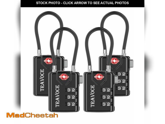 Lot 74-13549504 - TSA Approved Luggage Locks, Travel Locks Which Also Work Great as Gym Locks, Toolbox Lock, Backpack ...