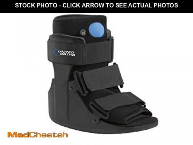 Lot 74-12399405 - United Ortho USA14115 Short Air Cam Walker Fracture Boot, Medium, Black - UNUSED