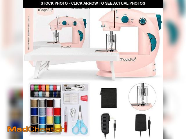 Lot 74-12974878 - Magicfly Mini Sewing Machine with Extension Table, Dual Speed Portable Sewing Machine for Beginners ...