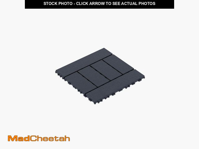 Lot 74-12560639 - Unbranded (44-Pieces) 12 in. x 12 in. Patio Tiles DIY Module Interlocking Decking Tiles Floor Tile f...