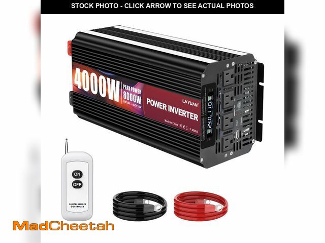 Lot 74-12502790 - LVYUAN 4000 Watt Power Inverter 24V to 110V 120V for Vehicle, Solar Inverter System, Heavy Duty, RV,...