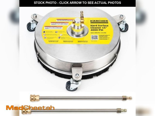 Lot 74-13778739 - Karcher 15 in. Metal Surface Cleaner, 4000 PSI Max, Pressure Washer Surface Cleaner with 2 Extension...