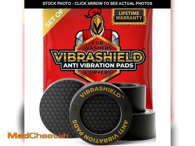 Lot 74-14045014 - Anti Vibration Pads for Washing Machine with HexaGrip - Stops Washer Dryer Moving, Walking - Prevent...