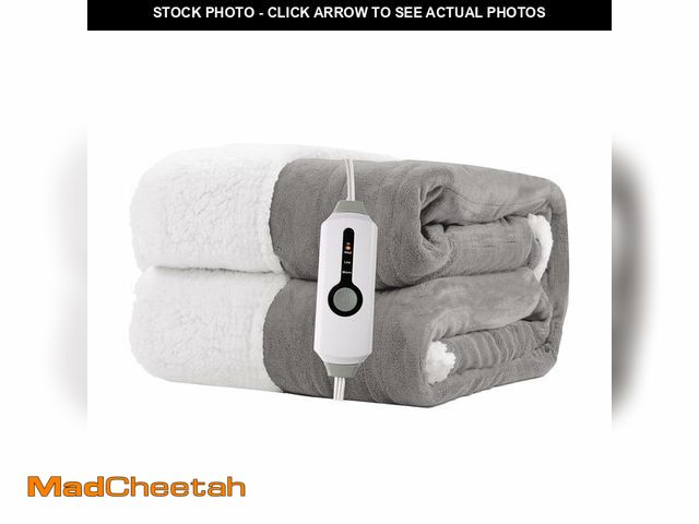 Lot 74-13564269 - RALYSUN Electric Heated Blanket Twin Size 62"x84" - Dual-Sided with Microplush &amp; Sherpa Fabric, ...