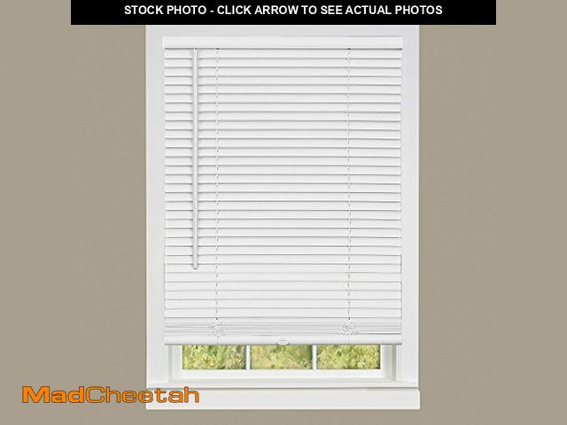 Lot 74-12760013 - Cordless Room Darkening Mini Blind - 29 Inch Width, 64 Inch Length, 1" Slat Size - Pearl White - Cor...