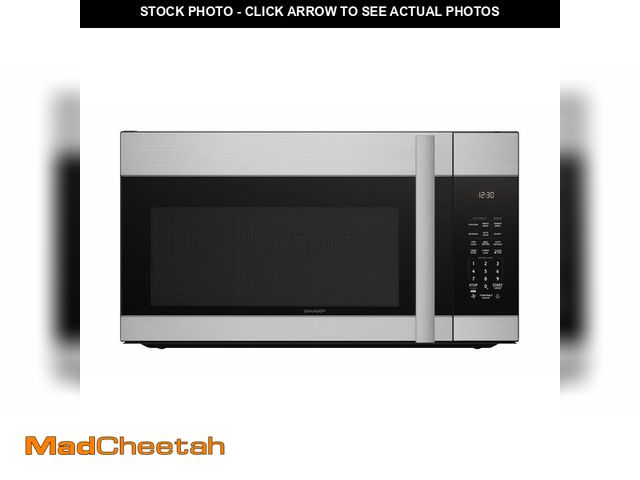 Lot 74-12689102 - SHARP SMO1754JS Over the Range Microwave Oven with 13.6" Carousel Turntable, 30-inch, 1.7 Cubic Feet...