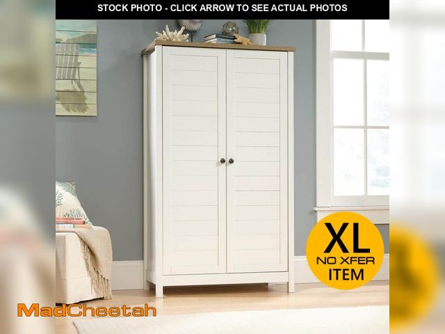 Lot 74-14392723 - SAUDER Cottage Road Soft White Storage Cabinet - USED