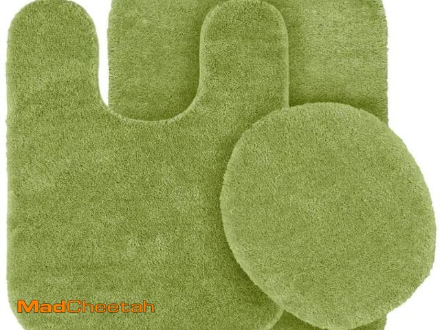 Lot 74-11553774 - Mk Home 3pc Angela Non Slip Soft Bath Set Rugs for Bathroom Bath Rug, Contour Mat, Toilet Seat Cover...