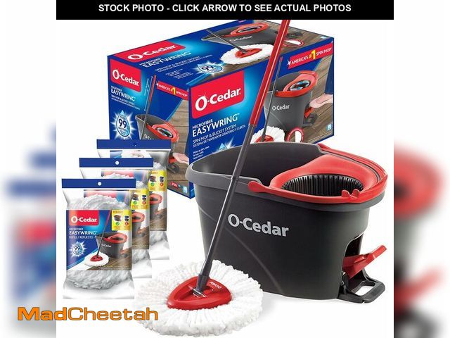 Lot 74-13836191 - (BUCKET ONLY) O-Cedar System Easy Wring Spin Mop &amp; Bucket with 3 Extra Refills - USED