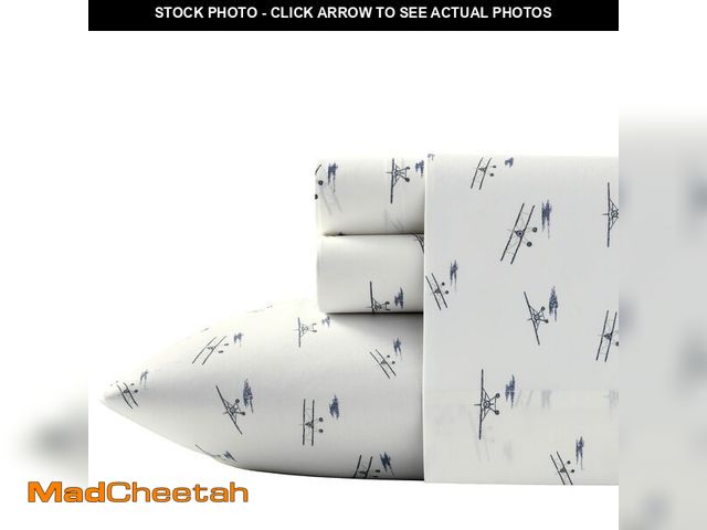 Lot 74-14296525 - Eddie Bauer - Queen Sheets, Cotton Percale Bedding Set, Crisp &amp; Cool Luxurious Bedding Set (Sea ...