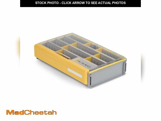 Lot 74-14384098 - Plano EDGE 3700 Premium Deep Tackle Utility Box, Clear and Yellow, Waterproof and Rust-Resistant Bai...