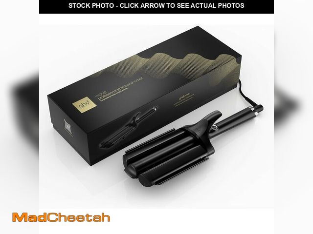 Lot 74-13042111 - GHD Wave Triple Barrel Hair Waver, Black, Professional Ceramic Styling Tool for Beach Waves, 1.3 Inc...