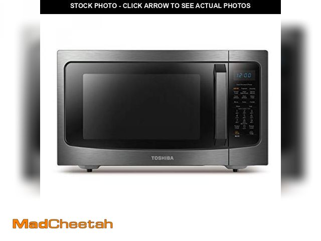 Lot 74-12131235 - 1.5 Cu. Ft. in Black Stainless Steel 1000 Watt Countertop Microwave Oven with Air Fryer, Convection,...