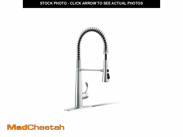 Lot 74-12989973 - KOHLER 22033-CP Simplice Semi Professional Kitchen Sink Faucet, Pre-Rinse Kitchen &amp; Commercial F...