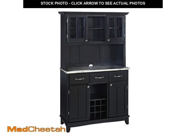 Lot 74-12662633 - homestyles Server sideboards-buffets-credenzas, Hutch, Black - UNUSED