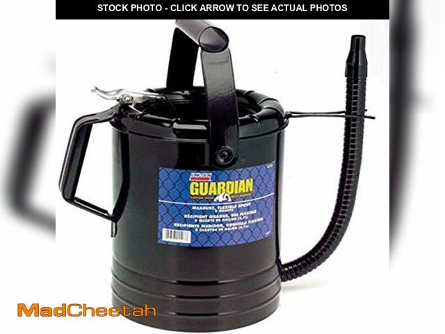 Lot 74-12665160 - Lincoln G525 5 Quart Fluid Measuring Can, 14" Flexible Spout with Tapered Tip, Thumb Operated Contro...