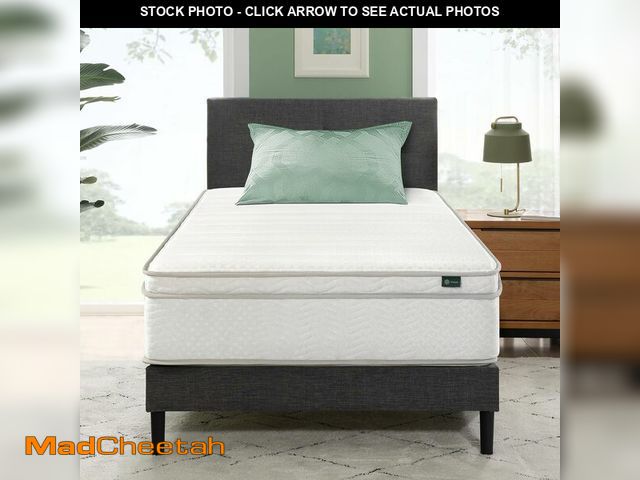 Lot 74-13041837 - ZINUS 12 Inch Foam and Spring Hybrid Mattress [New Version], Twin, Fiberglass Free, Medium Firmness,...