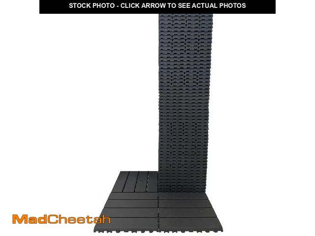 Lot 74-12404469 - 60 sq. ft Plastic Interlocking Deck Tiles,60 PCS Patio Deck Tiles,12"x12" Waterproof Outdoor Floorin...