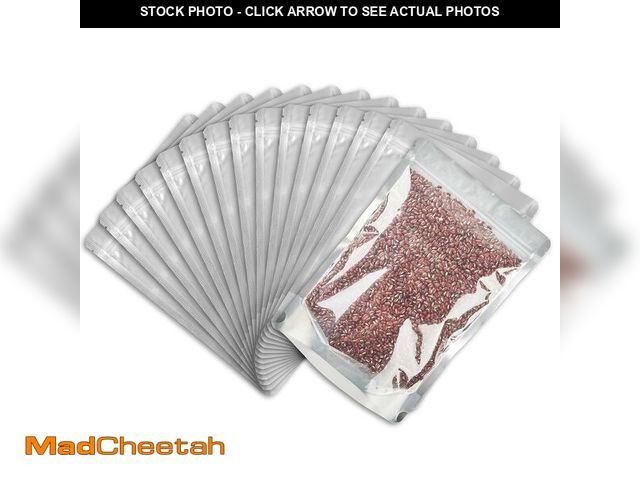 Lot 74-13993300 - LZLPACKING 100 Pieces Mylar Bags Smell Proof Bags Resealable Bags for Small Business with Clear Wind...