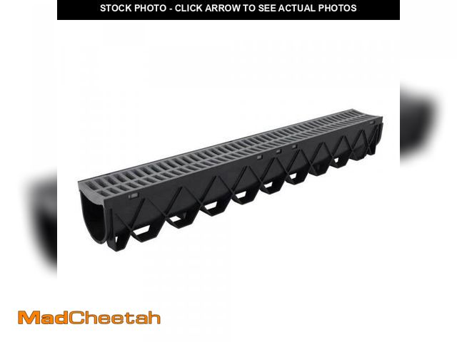 Lot 74-10920884 - RELN Storm Drain 40 in. Channel Complete with Portland Grey Grate 003102 - UNUSED