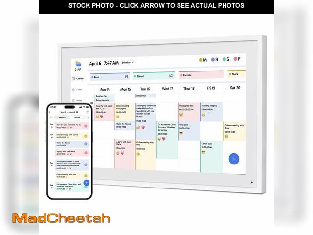 Lot 74-12305766 - Dragon Touch 15.6" Digital Calendar Chore Chart Ã¢â¬â 1080P Full HD Interactive Touchscreen, Smar...