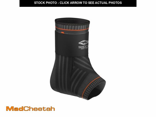 Lot 74-14272232 - Shock Doctor Ultra Knit Ankle Brace W/Figure 6 Strap &amp; Stays Black, Large - UNUSED