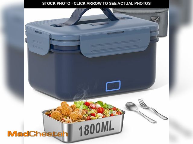 Lot 74-13541271 - Carsolt Cordless Electric Lunch Box for Adults, 1.8L Rechargeable Heated Lunch Box for Men, Portable...