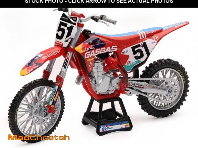 Lot 74-12440051 - New Ray GasGas MC 450F Motorcycle #51 Justin Barcia GasGas Factory Racing - Red Bull 1/12 Diecast Mo...