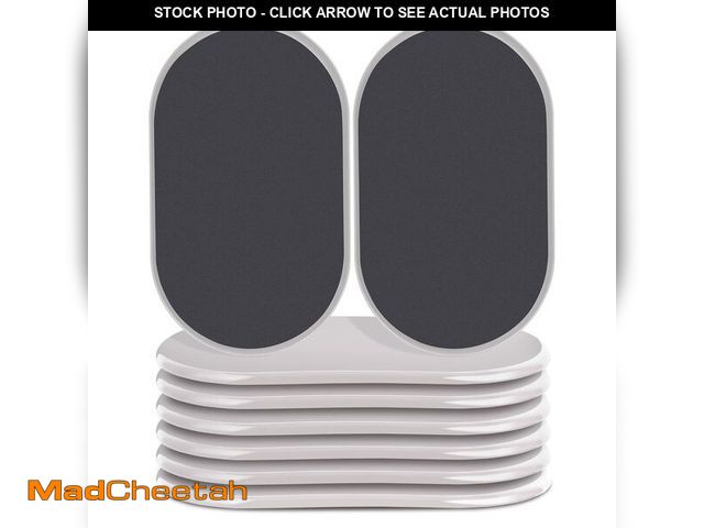 Lot 74-14338979 - Reusable Large Furniture Movers Sliders for Carpet and Hardwood Floors-8 Pack 9-1/2" Oval Moving Pad...