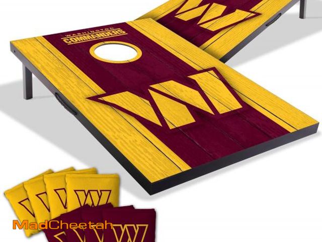 Lot 74-12140762 - YouTheFan NFL Washington Commanders 2' x 3' Portable Cornhole Game with Logo Bags - USED