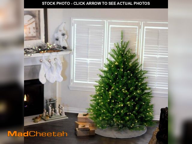 Lot 74-13014213 - National Tree Company 4.5 ft. Pre-Lit Artificial Dunhill Fir Christmas Tree, Blue, Clear Lights, Inc...
