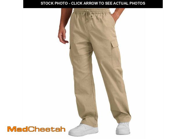 Lot 74-12669683 - GIRUNS Men's Fashion Cargo Hiking Pants - Drawstring Joggers Pants Workout Sweatpants Straight Leg C...