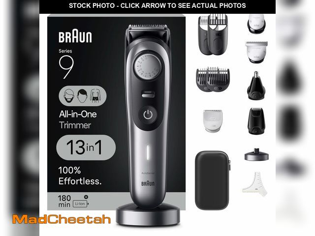 Lot 74-13567130 - Braun Series 9 All-in-One Multi Grooming Kit for Men, 13-in-1 Beard Trimmer, Body Groomer, Hair Clip...
