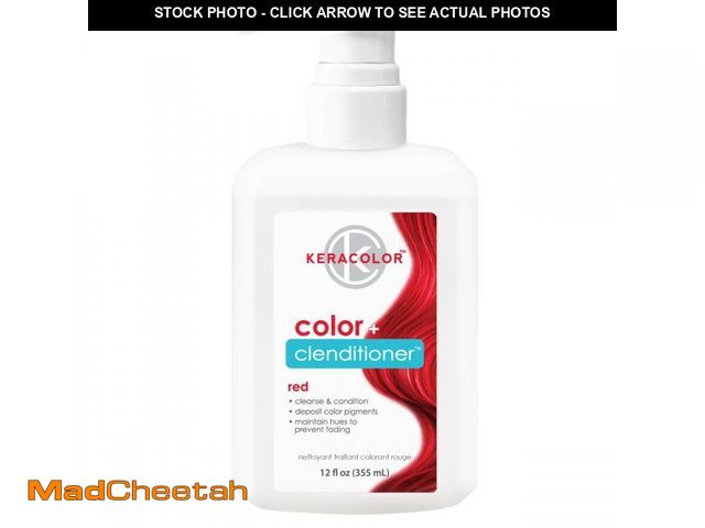 Lot 74-12116734 - Keracolor Clenditioner Color Depositing Conditioner - Hair Glaze Colorwash, Red, 12 Fl Oz - UNUSED